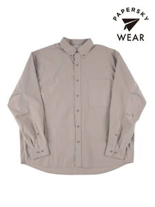 PAPERSKY WEAR �y�[�p�[�X�J�C�E�F�A�bHIKE&BIKE CAVE TYPEWRITER BIG SHIRT #GRAYGE [PS231005] �n�C�N&�o�C�N�P�C�u�V���c