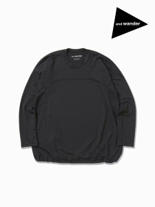 and wander �A���h�����_�[�bWomen's dry jersey LS T #010/black [4264129]�h���C �W���[�W �����O�X���[�uT�i���f�B�[�X�j