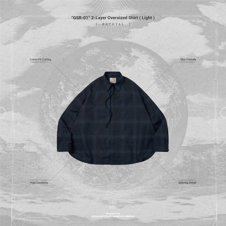 楽天市場】GOOPiMADE｜「GSR-01」 2-Layer Oversized Shirt (Light 