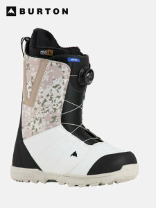 BURTON o[gb24/25f Men's Moto BOA Wide Snowboard Boots #Black/White/Snowfall Camo[214251] Y g {A Ch Xm[{[hu[c