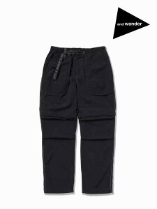and wander �A���h�����_�[�bNy taffeta hiker 2way pants #010/black [4152138]