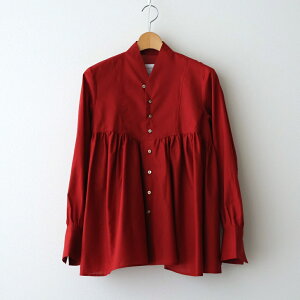 the last flower of the afternoon�b�Î�̌��� Funnel neck shirt #Agate red [TLF-126-sh003-la]