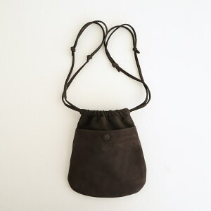 CCU�bDRAWSTRING BAG #BROWN [BG-32-C-NUBCK-4]