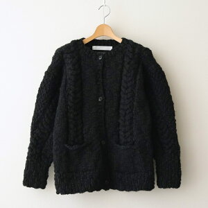 the last flower of the afternoon�b���a�� Knitted cardigan #black [TLF-126-hkn003]