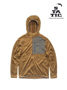 STATIC �X�^�e�B�b�N�bAdrift Half Zip Hoody #Olive Brown [24502] �A�h���t�g �n�[�t�W�b�v �t�[�f�B
