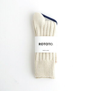 ROTOTO�bORGANIC COTTON WIDE RIB SOCKS #ECRU [R1664-SS26]