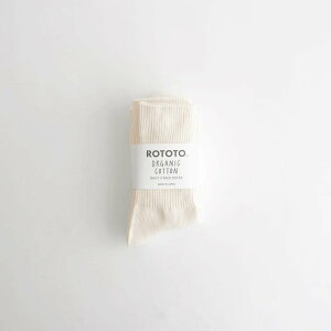 ROTOTO�bORGANIC DAILY 3 PACK RIBBED CREW SOCKS #IVORY [R1427-SS26]