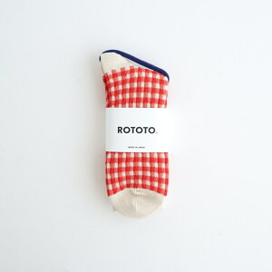 ROTOTO�bGINGHAM CHECK SOCKS #RED [R1506-SS26]