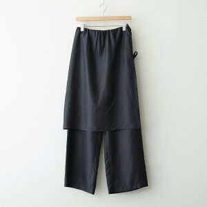 INSCRIRE�bCupro Layered Pants #BLACK [I26SS-PT186]