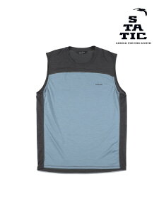 STATIC �X�^�e�B�b�N�bChord Wool Sleeveless #Steel Blue [105201] �R�[�h�E�[�� �X���[�u���X �V���c
