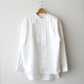 SOLARIS HATMAKERS&CO.｜BAND COLLAR DRESS SHIRT-OFFSHORE #WHITE [2006022]