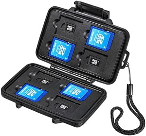 【ポイント2倍】 サンワサプライ メモリーカードケース 防水・防塵 IP55相当 (SDカード・microSDカード用) 最大16枚収納 ブラック 送料無料