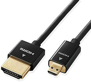 y200~N[|tz GR micro HDMI P[u 2m 4K×2KΉ X[p[X ubN DH-HD14SSU20BK 