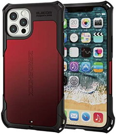 エレコム iPhone 12 / 12 Pro ケース 充電対応 ハイブリッド ZEROSHOCK 耐衝撃 スタンダード レッド 送料無料