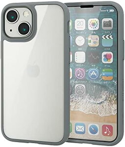 �y�|�C���g2�{�z �G���R�� iPhone 13 mini �n�C�u���b�h�P�[�X �ϏՌ� TOUGH SLIM 360�x�ی� �O���[ ��������