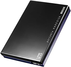 【200円引クーポン付】 I-O DATA USB3.0/2.0ポータブルHDD超高速カクウスブラック 1TB HDPC-UT1.0KE (旧モデル)