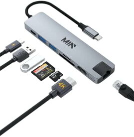 【200円引クーポン付】 USB C 7-in-1 ハブ4K HDMI/LAN 100Mps /PD 100W /USB 3.0 & USB 2.0