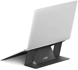 【200円引クーポン付】 MOFT ノートパソコン スタンド 軽量 MacBook デスク 放熱穴付き 薄型 (最大15.6インチ, Gray)