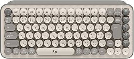 【1000円引クーポン付】 ロジクール POP KEYS K730GY メカニカル ワイヤレス キーボード グレージュ 日本語配列 メカニカルキーボード 送料無料