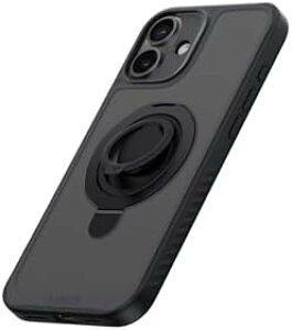 【ポイント2倍】 【300円引クーポン付】 Anker MagGo Magnetic Case (2-in-1, 360シリコンリング, iPhone 16用) ブラック MagSafe対応 リングスタンド付き スマホケース/落下保護/耐衝撃/高耐久性/黄ばみなし/