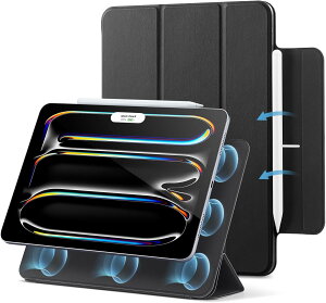 �y�|�C���g2�{�z �y200�~���N�[�|���t�z ESR iPad Pro 11�C���` �P�[�X�iM5/M4�A2025/2024�j��p ���̓}�O�l�b�g�z���� �X�����ȎO�܂�X�^���h�P�[�X �I�[�g�X���[�v/�E�F�C�N�@�\ Pencil Pro/USB-C��