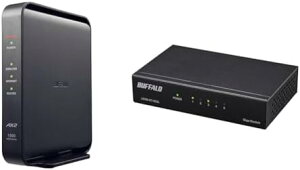 y200~N[|tzZbg2_Zbg obt@[ WiFi [^[ LAN Wi-Fi 6 11ax / 11ac AX1500 1201+300Mbps Easy Mesh WSR-1500AX2L/N + 5|[g XCb`Onu Giga ➑ ȈՃpbP[W Ǌ|