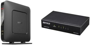 y200~N[|tzZbg2_Zbg obt@[WiFi [^[LAN Wi-Fi 6 11ax / 11ac AX1800 573+1201Mbps WSR-1800AX4P/NBK + 5|[g XCb`Onu Giga ➑ ȈՃpbP[W Ǌ|ݒuΉ L