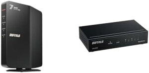y200~N[|tz2_Zbg obt@[ WiFi [^[  LAN Wi-Fi 7 11be fAoh 2882+688Mbps WSR3600BE4P/NBK + 5|[g GigaΉ XCb`Onu LANnu 1000Mbps ^➑ Ǌ| ACA