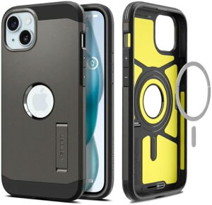 �y�|�C���g2�{�z �y�N�[�|���t�z Spigen iPhone 15 �P�[�X MagSafe �ϏՌ� �X�^���h�t�� �ČRMIL�K�i�擾 �}�O�l�b�g���� 3�w�\�� �J�����ی� ���h�~ �Ռ��z�� ���C�����X�[�d�Ή� �^�t�E�A�[�}�[�E