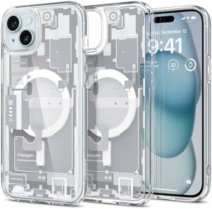 Spigen iPhone 15 �P�[�X MagSafe �N���A �ϏՌ� �ČRMIL�K�i�擾 �X�g���b�v�z�[�� ���ϗ}�� ���� �X�g���b�v�z�[�� 2�d�\�� �����Y�ی� �C�菝�h�~ MagSafe ���C�����X�[�d�Ή� �E���g���E�n�C�u���b