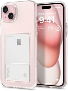 �y�|�C���g2�{�z �y�N�[�|���t�z Spigen iPhone15Plus �P�[�X �J�[�h���[ �N���A �ČRMIL�K�i ���^ �N���X�^���E�X���b�g ACS06667 (�N���X�^���E�N���A)