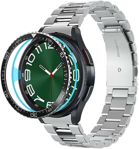 �y�|�C���g2�{�z �y�N�[�|���t�z Spigen Galaxy Watch 6 Classic 47mm �P�[�X �M�����N�V�[�E�H�b�` �x�[�������O �t���[�� �_�C�o�[�Y�E�H�b�`�X�^�C�� �x�[���E�`���[�� ACS06864 (�u���b�N)
