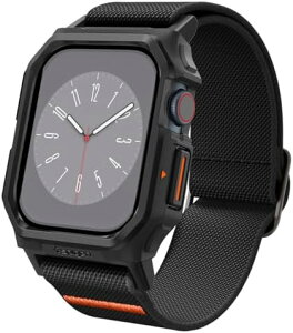 �y�|�C���g2�{�z �y300�~���N�[�|���t�z Spigen Apple Watch 10 �P�[�X 46mm AppleWatch10 �Ή� �P�[�X�o���h��̌^ �R���p�`�u�� �\�����[�v �X�|�[�c �����\ �t�@�u���b�N ���C�g�E�t�B�b�g�E�v��(�}