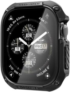 �y�|�C���g2�{�z �y300�~���N�[�|���t�z Apple Watch 10 �P�[�X 46mm AppleWatch10 �Ή� �K���X ��̌^ �ČRMIL�K�i�擾 ��ʕی� �ϏՌ� ���� �Ռ� �z�� ���菝 �h�~ �ی�J�o�[ �^�t�E�A�[�}�[ (�u���b