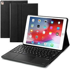 EWiN iPad第9世代 iPad10.2/10.5インチキーボードケース JIS基準日本語配列 第8世代2020 bluetoothキーボード タッチパッド搭載 脱着式 2台のiOSデバイス切り替え可能 ipad air3 ipad pro ブラック 送料無料