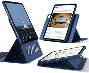 �y�|�C���g2�{�z �y�N�[�|���t�z ESR iPad Pro 12.9 �P�[�X ��6/5����(2022/2021)�p ���ȕی� ���O���\�ȃ}�O�l�b�g�J�o�[ �����\�ȏc/�������X�^���h ���t�g�A�b�v��� 9 �̃X�^���h�p�x S