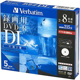 【200円引クーポン付】 バーベイタムジャパン(Verbatim Japan) 1回録画用 DVD-R DL CPRM 215分 5枚 ホワイトプリンタブル 送料無料