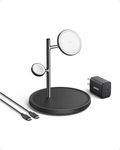 y|Cg2{z y1,000~N[|tz Anker MagGo Wireless Charging Station (3-in-1 Stand) 2Ή }Olbg 3-in-1 CX[dXe[V/CXo/Apple Watchz_[t MagSafeΉ iPhone 15 