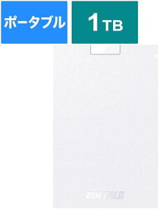 【ポイント2倍】 【1,000円引クーポン付】 バッファロー SSD-PG1.0U3-WC (ホワイト) USB 3.2 (Gen 1) 対応 ポータブルSSD 1TB