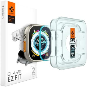�y�|�C���g2�{�z �y�N�[�|���t�z EZ Fit �K���X�t�B���� Apple Watch Ultra 49mm / Apple Watch Ultra 2 49mm �p �\��t���L�b�g�t�� apple watch �E���g�� 49mm �Ή� �ی� �t�B���� 2����
