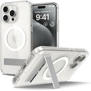 �y�|�C���g2�{�z �y�N�[�|���t�z Spigen iPhone15Pro �P�[�X MagSafe �N���A �L�b�N�X�^���h�t�� �ϏՌ� �ČRMIL�K�i�擾 ���ϗ}�� ���� �}�O�l�b�g���� 2�d�\�� �����Y�ی� �C�菝�h�~ MagSafe ���C��