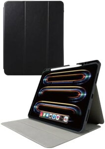 �y�|�C���g2�{�z �y�N�[�|���t�z �G���R�� ipad pro 13�C���` (M4) 2024�N���f�� �P�[�X Apple Pencil���[ �X���[�v���[�h�Ή� ���≘�ꂪ�t���ɂ����\�t�g���U�[ �u���b�N TB-A24PLSABK