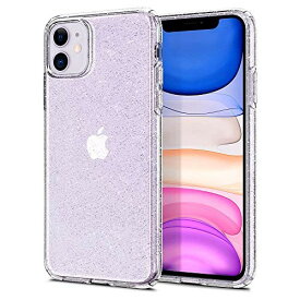 【200円引クーポン付】 Spigen iPhone11ケース クリア 耐衝撃 米軍MIL規格取得 TPU 全面クリアケース 透明 シュピゲン 傷防止 レンズ保護 薄型 軽量 Qi充電 ワイヤレス充電 リキッド・クリスタル 076CS27181 (グリッター・クリスタル・クォーツ) 送料無料