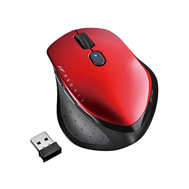 楽天市場 Buffalo 無線 Blueled 5ボタン ネオフィットマウス Sサイズ レッド Bsmbw515srd モバイルサポートのモデラート