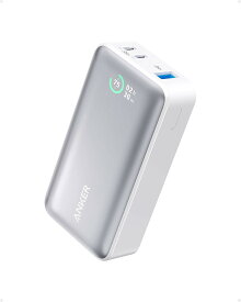 Anker Power Bank (10000mAh, 30W) (モバイルバッテリー 10000mAh 30W出力 3ポート 大容量 LEDディスプレイ搭載)【USB Power Delivery/PowerIQ搭載/PSE技術基準適合】iPhone 16 / 15 Android MacBook その他各種機器対応 (ホワイト)