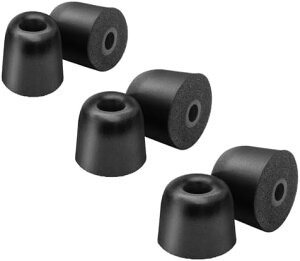 �y�N�[�|���t�z�ᔽ���f�ރC���[�`�b�v �����p Shure SE215 PRO SE425 SE535 SE846 Aonic4 Aonic5 �C���z���p �m�C�Y�A�C�\���[�V���� (3�y�A�A�u���b�N) (�A�\�[�g S/M/L)