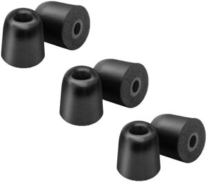 �y�N�[�|���t�z�ᔽ���f�ރC���[�`�b�v �����p Shure PRO SE215 SE425 SE535 SE846 Aonic4 Aonic5 �C���z���p �m�C�Y�A�C�\���[�V���� (3�y�A �u���b�N) (S�T�C�Y)
