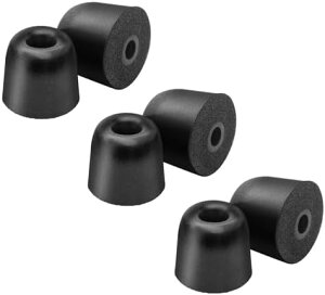 �y�N�[�|���t�z�ᔽ���f�ރC���[�`�b�v �����p Shure SE215 PRO SE425 SE535 SE846 Aonic4 Aonic5 �C���z���p �m�C�Y�A�C�\���[�V���� (3�y�A�A�u���b�N)(�~�f�B�A��)