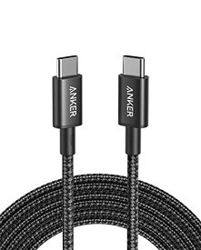 【200円引クーポン付】 アンカー Anker USBケーブル 高耐久ナイロン USB-C & USB-C ケーブル 100W USB PD対応 MacBook Pro/Air iPad Pro/Air iPad Air 4 Galaxy S20 Pixel LG 対応 (3.0m ブラック) 翌日配達 送料無料