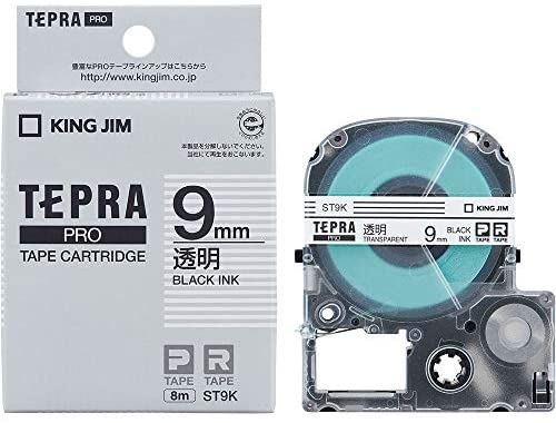 純正 キングジム セール品 テープカートリッジ テプラPRO 透明 熱い販売 9mm ST9K